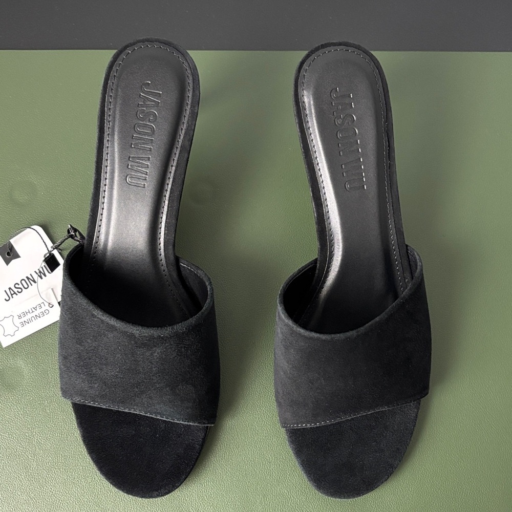Jason Wu Elegant Black Suede Mules